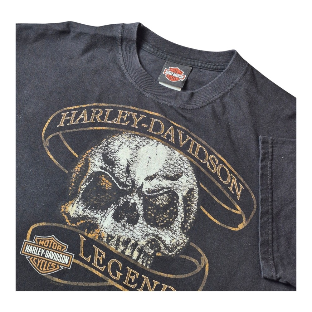 Harley-Davidson Longview TX‎ Harley Shop Graphic Tee Skull Motorcyle USA Men's L